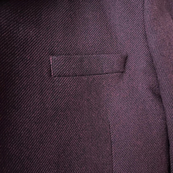 ASOS Design Burgundy Twill Suit Jacket Slim - Picture 5 of 13